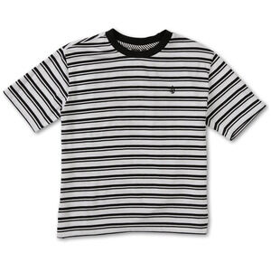 Volcom Party Pack Black White Stripe Short Sleeve T-Shirt Girls Size Medium 8 10